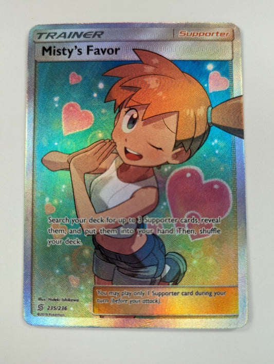 Pokemon TCG Misty's Favor 235/236 Full Art Trainer LP Lightly Played
