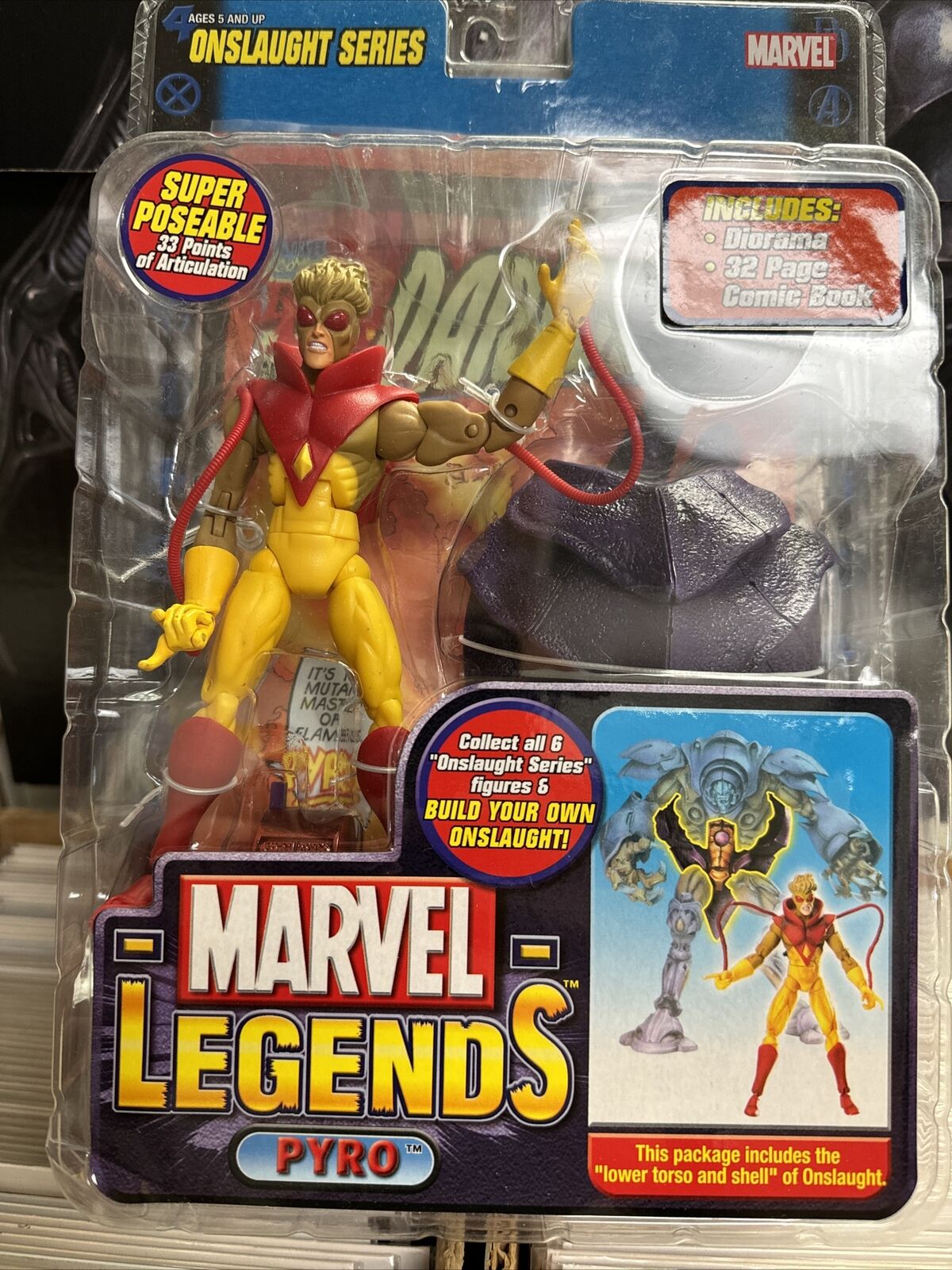 Marvel Legends Pyro Action Figure Toy Biz Onslaught Series Sealed