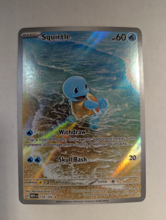 Pokemon TCG Squirtle 170/165 Illustration Rare Scarlet And Violet 151
