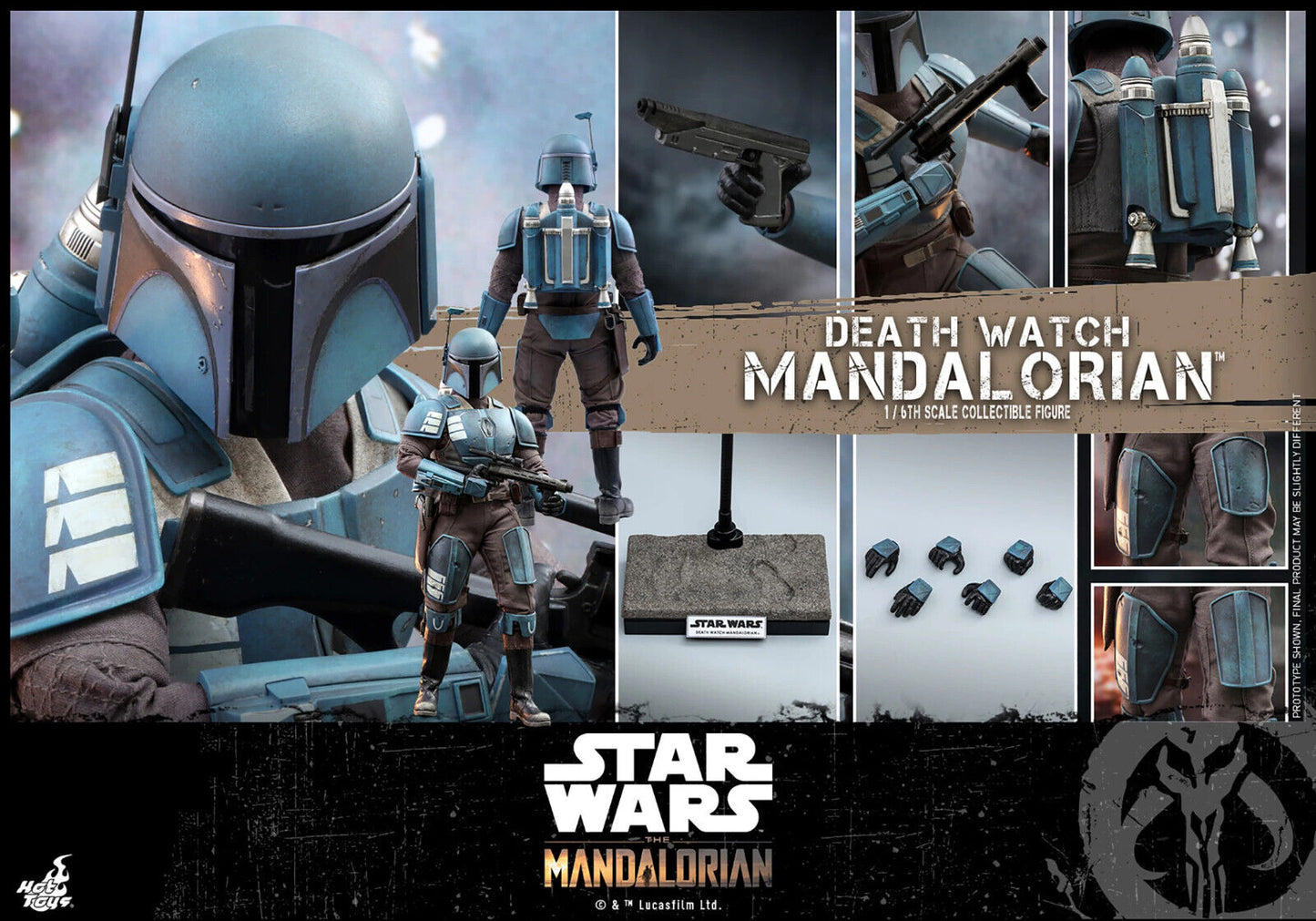 Hot Toys Death Watch Mandalorian Sixth Scale 1:6 Figure Star Wars Sideshow
