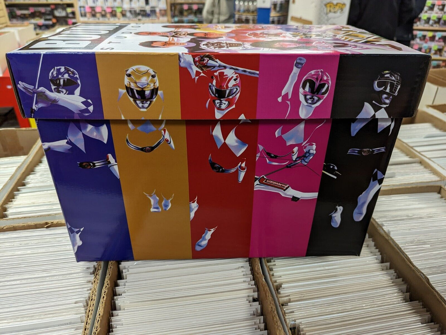 BCW Mighty Morphin Power Rangers Comic Storage Short Box Art Set Of 5