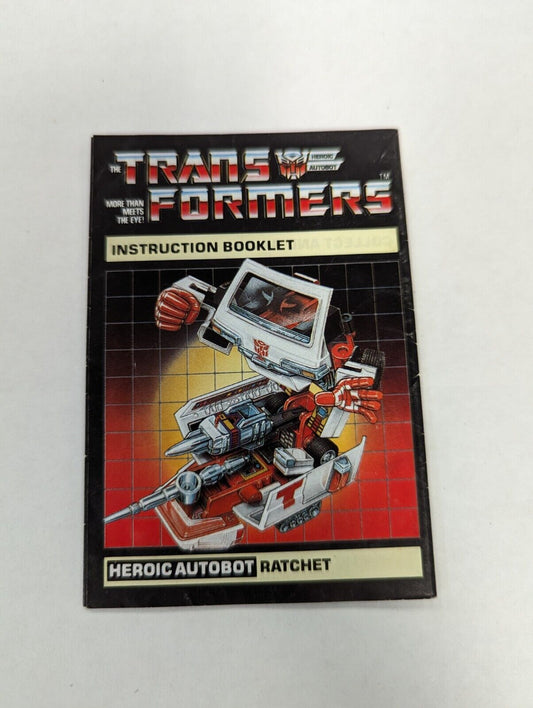 Transformers Ratchet Instruction Booklet Only 1984