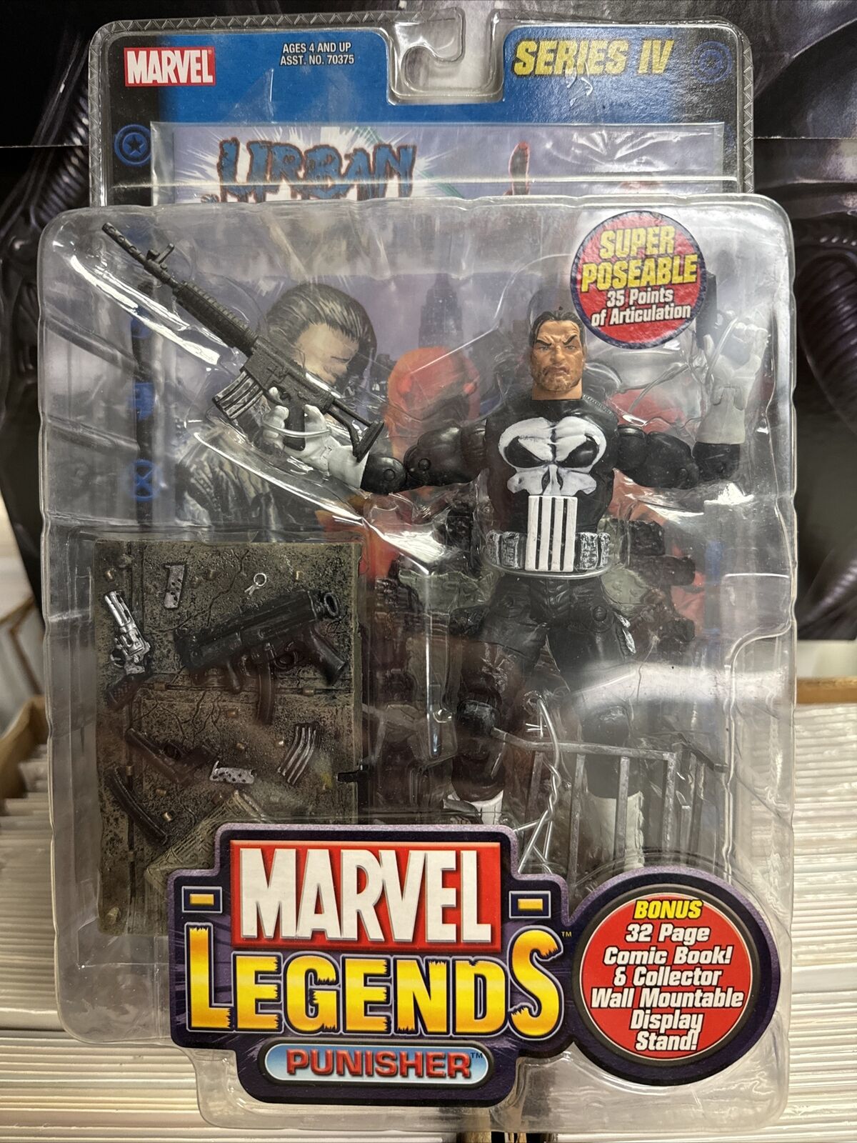 Marvel Legends Punisher Action Figure Series IV Toy Biz 2003
