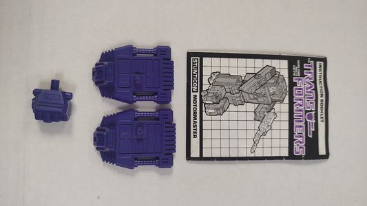Transformers G1 Motormaster Feet, Hand, And Instructions Booklet Loose