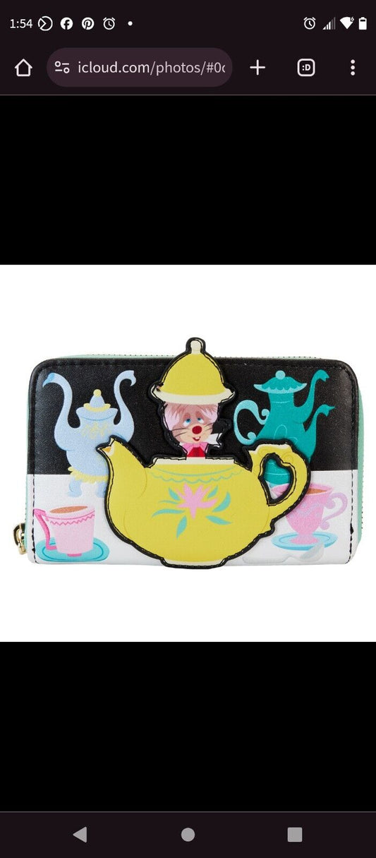 Loungefly Alice in Wonderland Unbirthday Zip Around Wallet