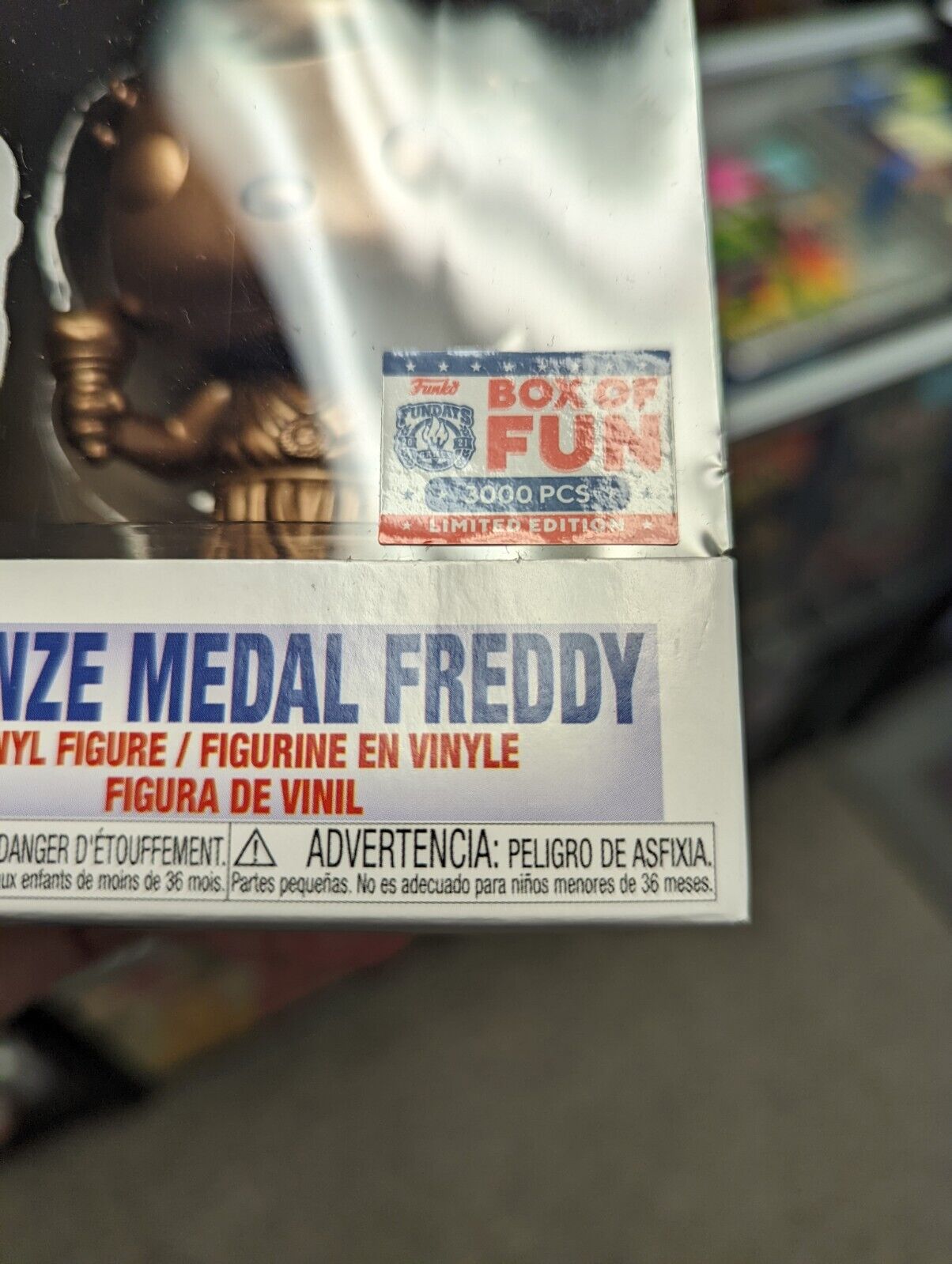 Funko Pop Bronze Medal Freddy SE Box Of Fun 3000 Pieces