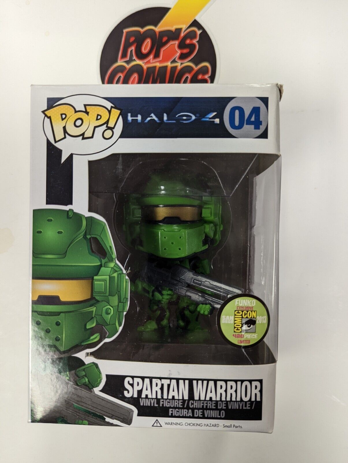 Funko Pop Green Spartan Warrior 04 Halo 4 San Diego Comic Con Exclusive 2013