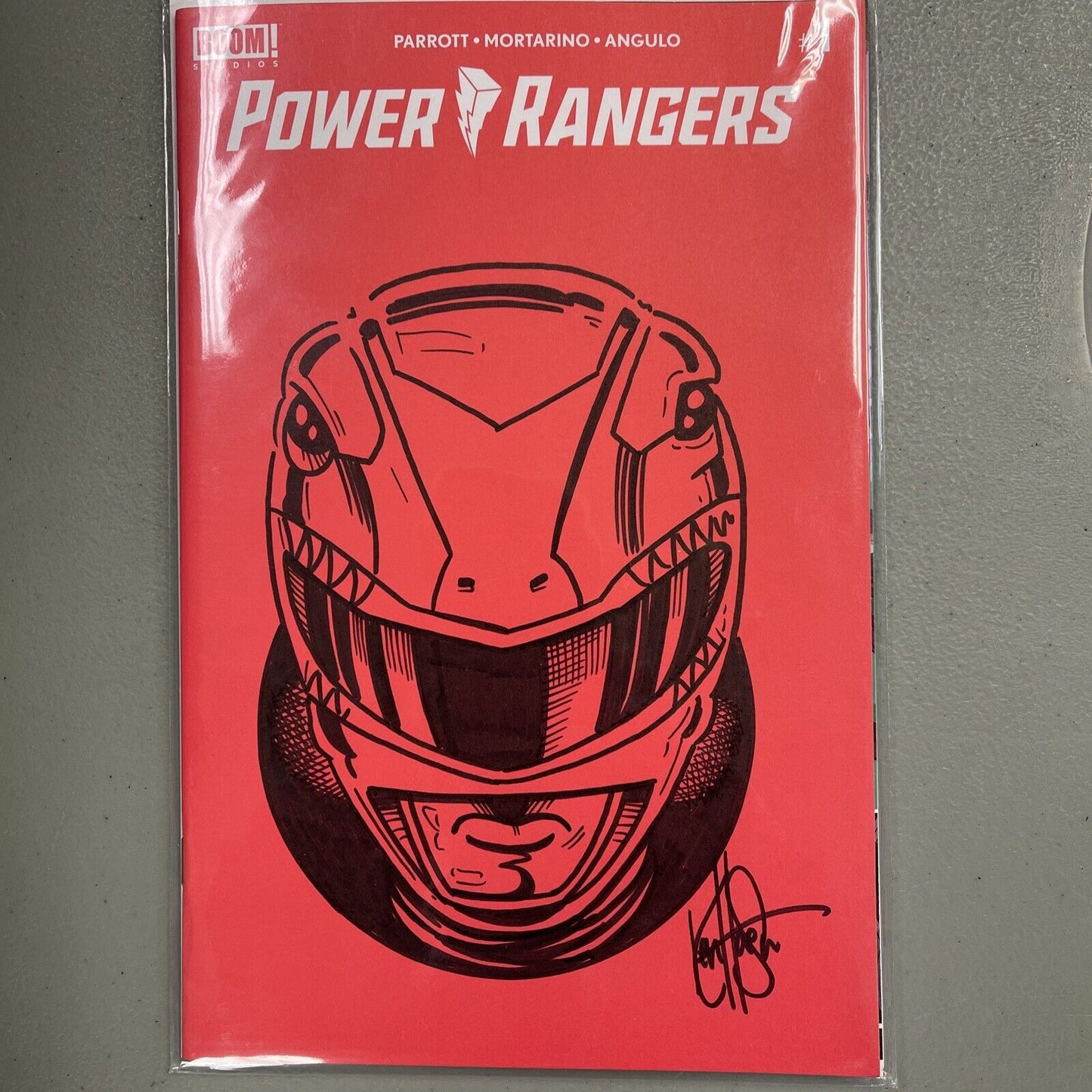 Power Rangers 1 Boom Studio Dynamic Forces Ken Hauser Sketch Cover Signed