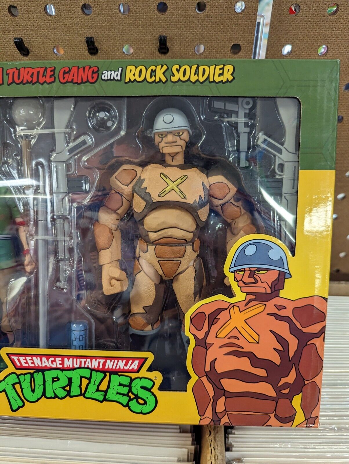 NECA TMNT Cartoon Crooked Ninja Turtle Gang And Rock Soldier Two Pack