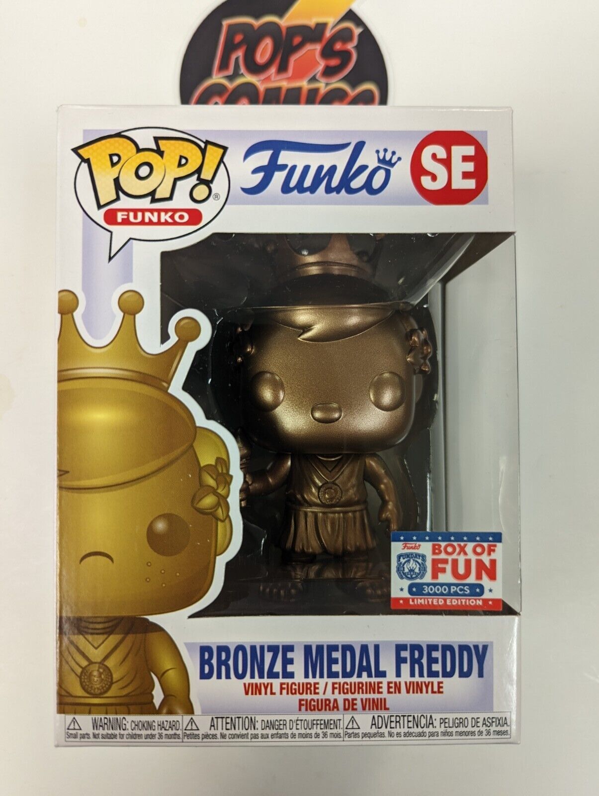 Funko Pop Bronze Medal Freddy SE Box Of Fun 3000 Pieces
