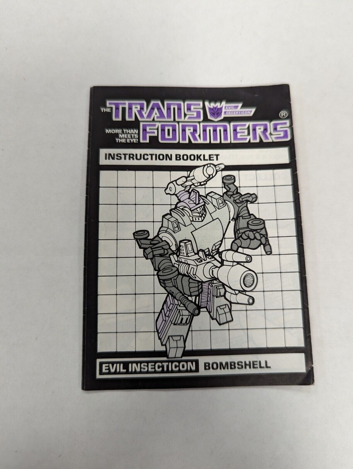 Transformers Bombshell Instruction Booklet Only 1984