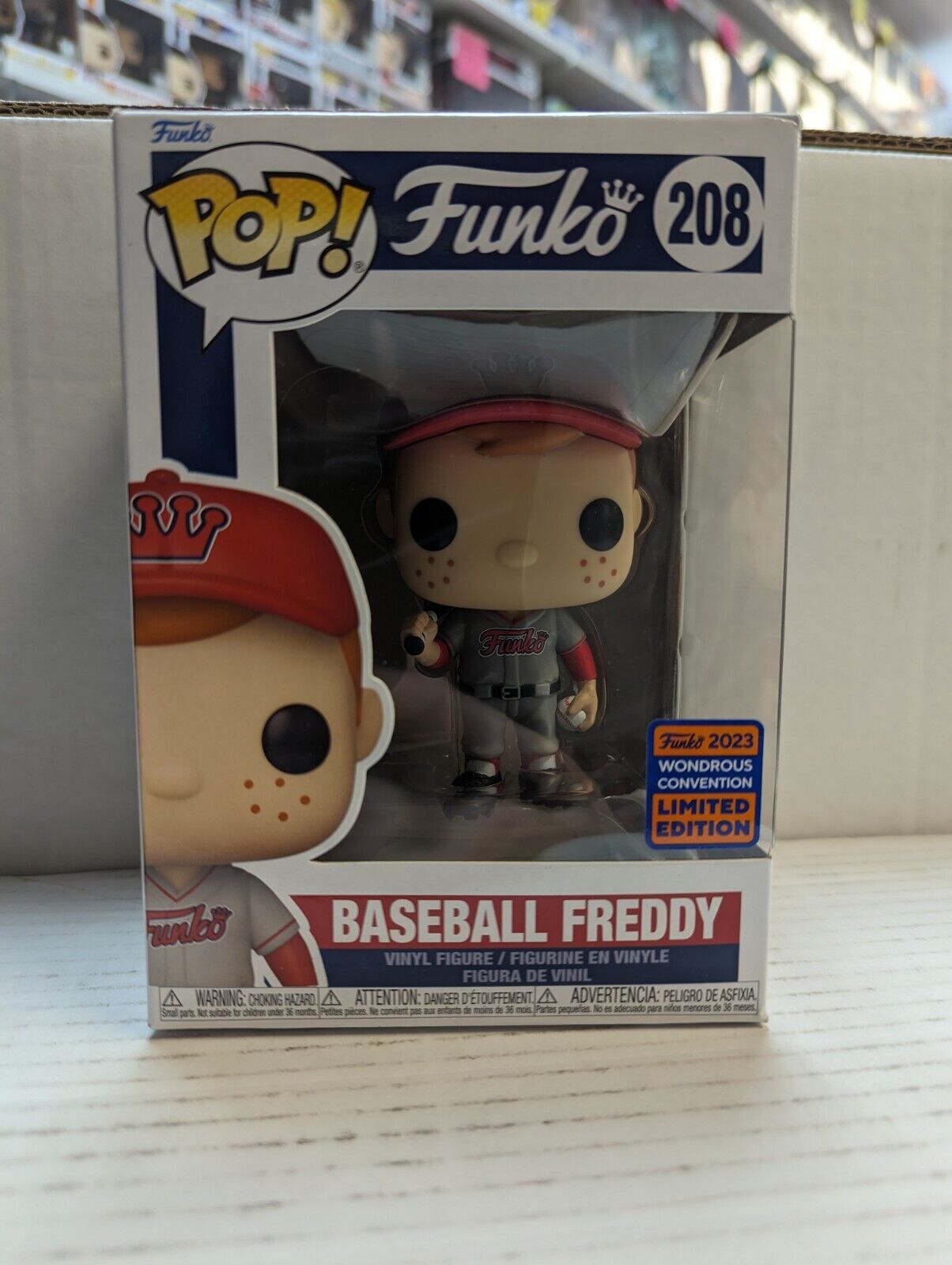 Funko Pop Baseball Freddy 208 2023 Wondrous Convention Shared Sticker