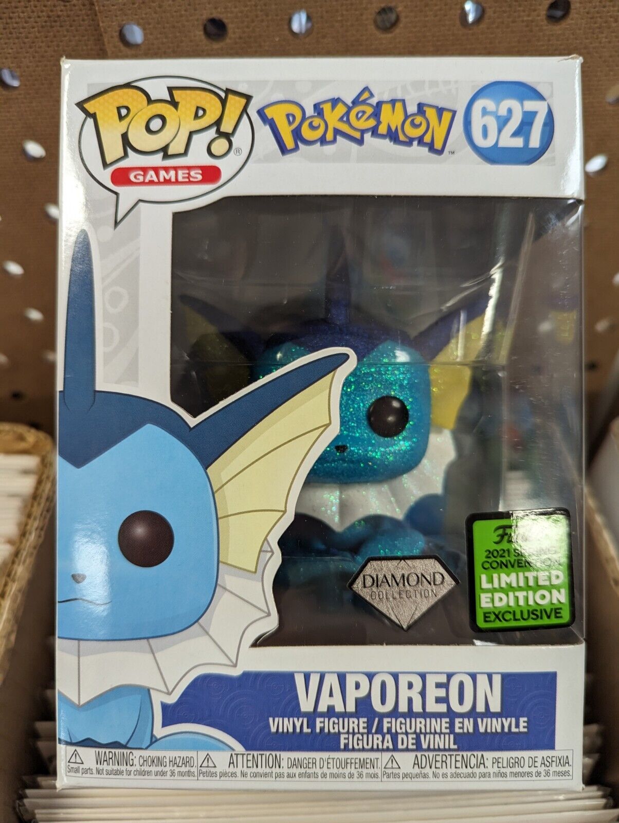 Funko Pop Vaporeon 627 Diamond Collection Pokemon