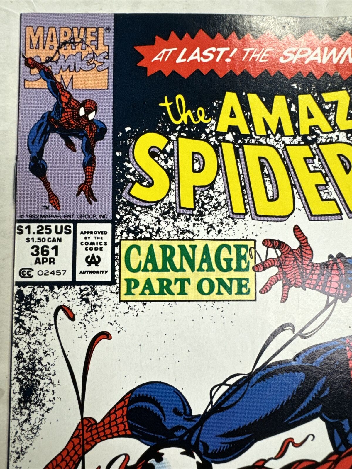Amazing Spider-Man 361 1st Carnage Newsstand Edition