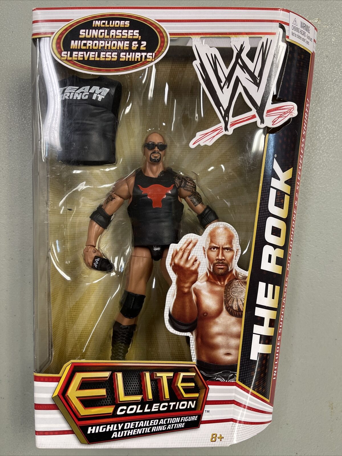 The Rock WWE Elite Collection Action Figure Mattel 2012 Sealed