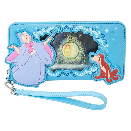 Loungefly Disney Cinderella Lenticular Princess Series Wristlet Wallet