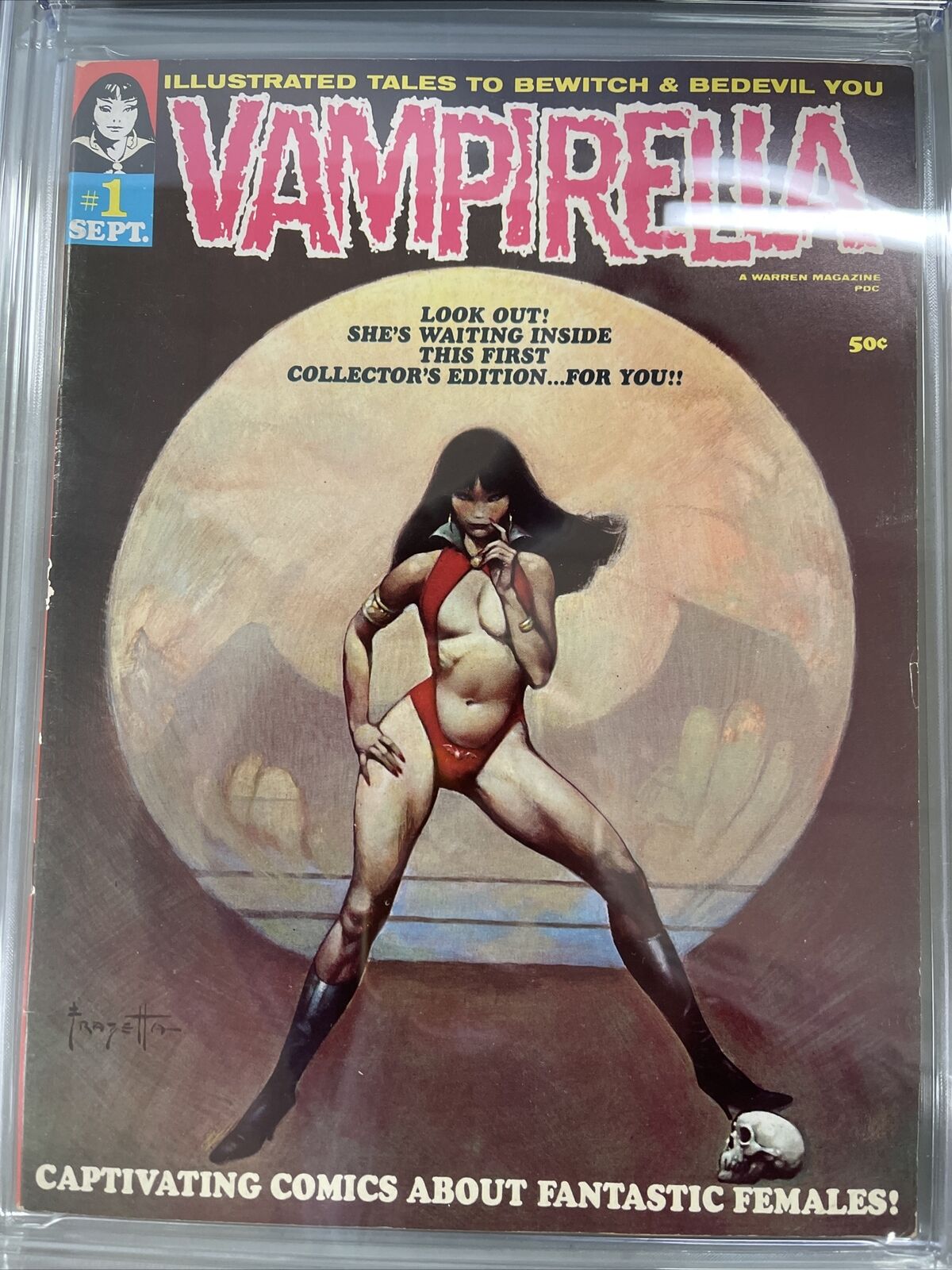 Vampirella 1 CGC 7.0 Key Issue 1st Print 1969 Frank Frazetta Warren Publishing