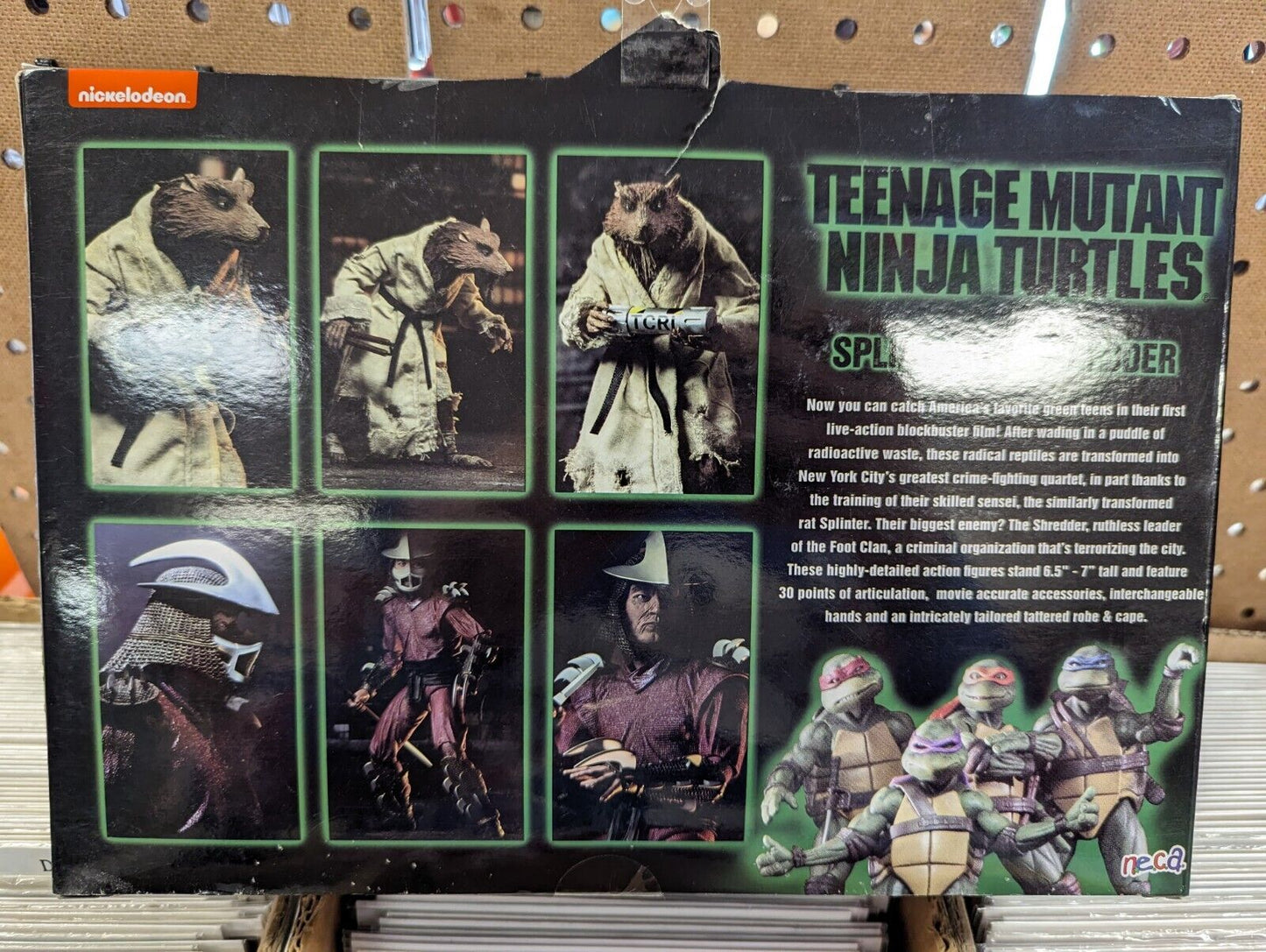 NECA TMNT Movie Splinter & Shredder Teenage Mutant Ninja Turtles