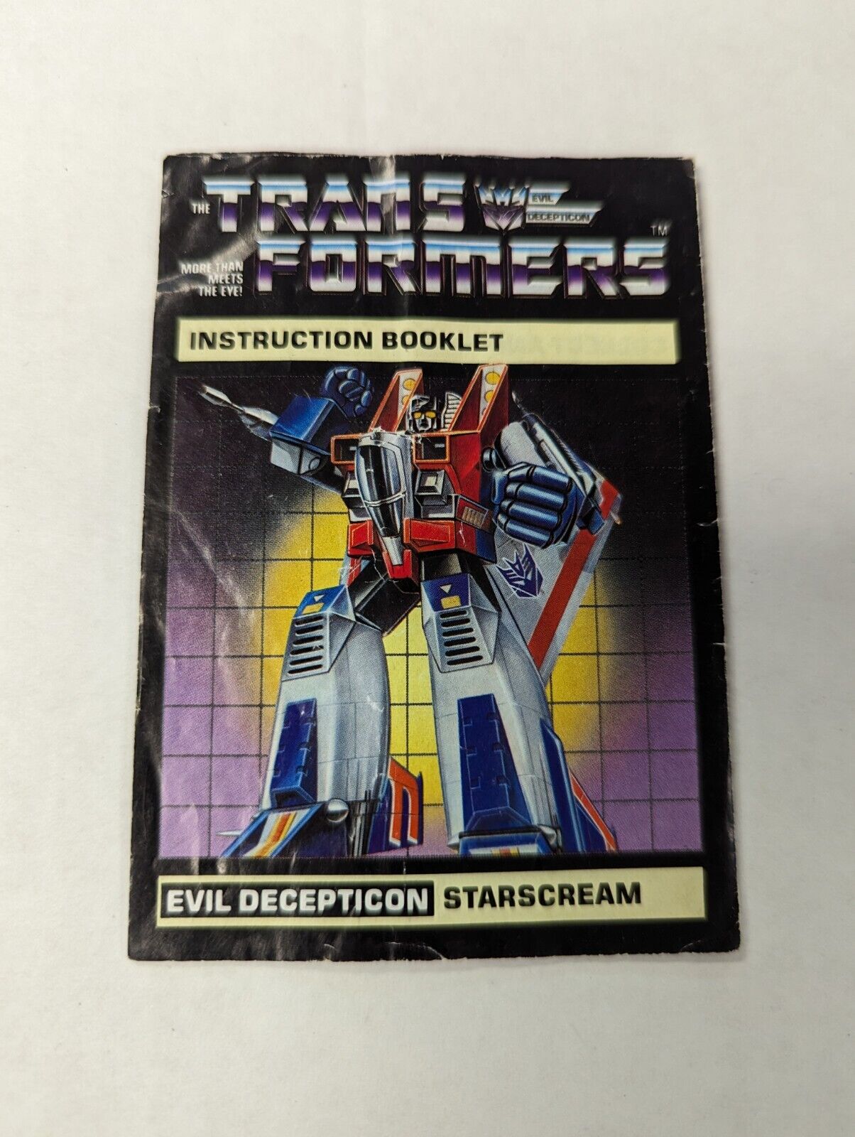 Transformers Starscream Instruction Booklet Only 1984