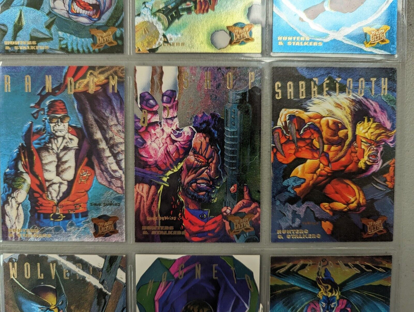 1994 Fleer Hunters And Stalkers Marvel Card Set 9/9 Complete