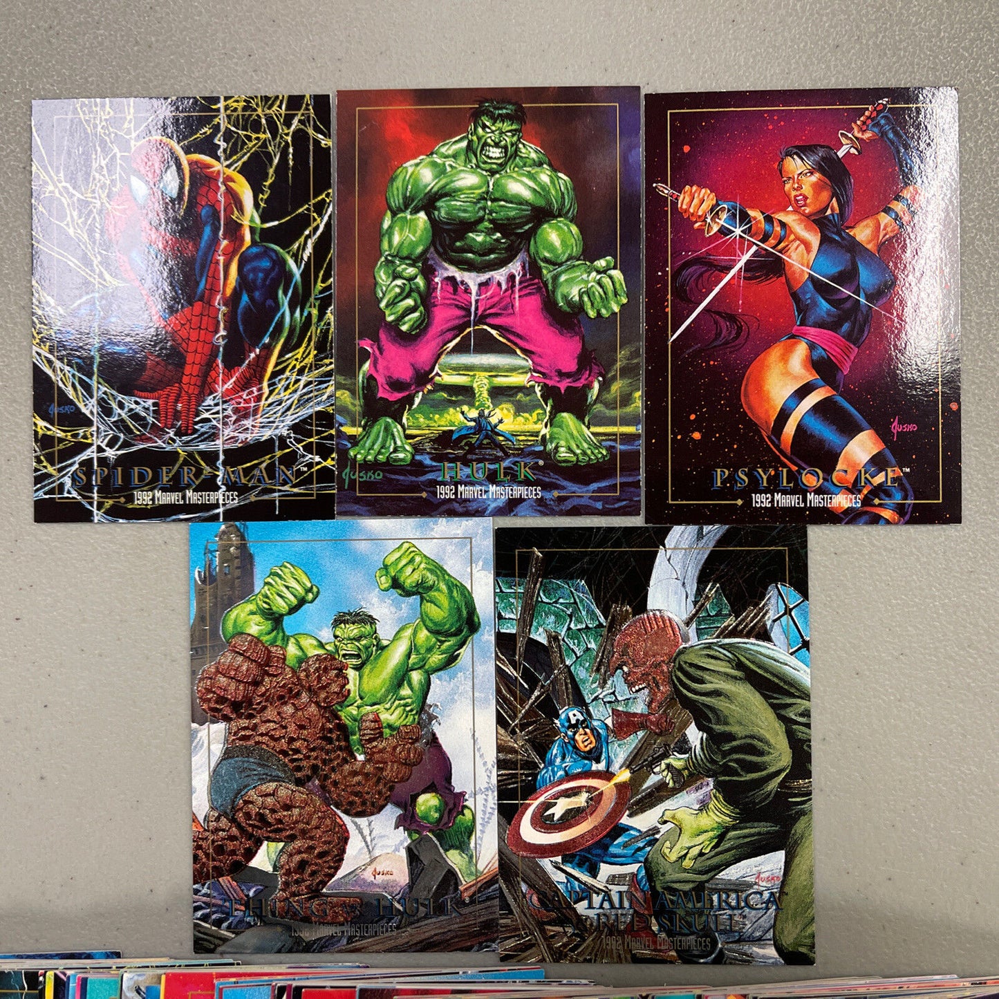Skybox Marvel Masterpieces 1994 Set 1-100 + Promos and Etch Cards