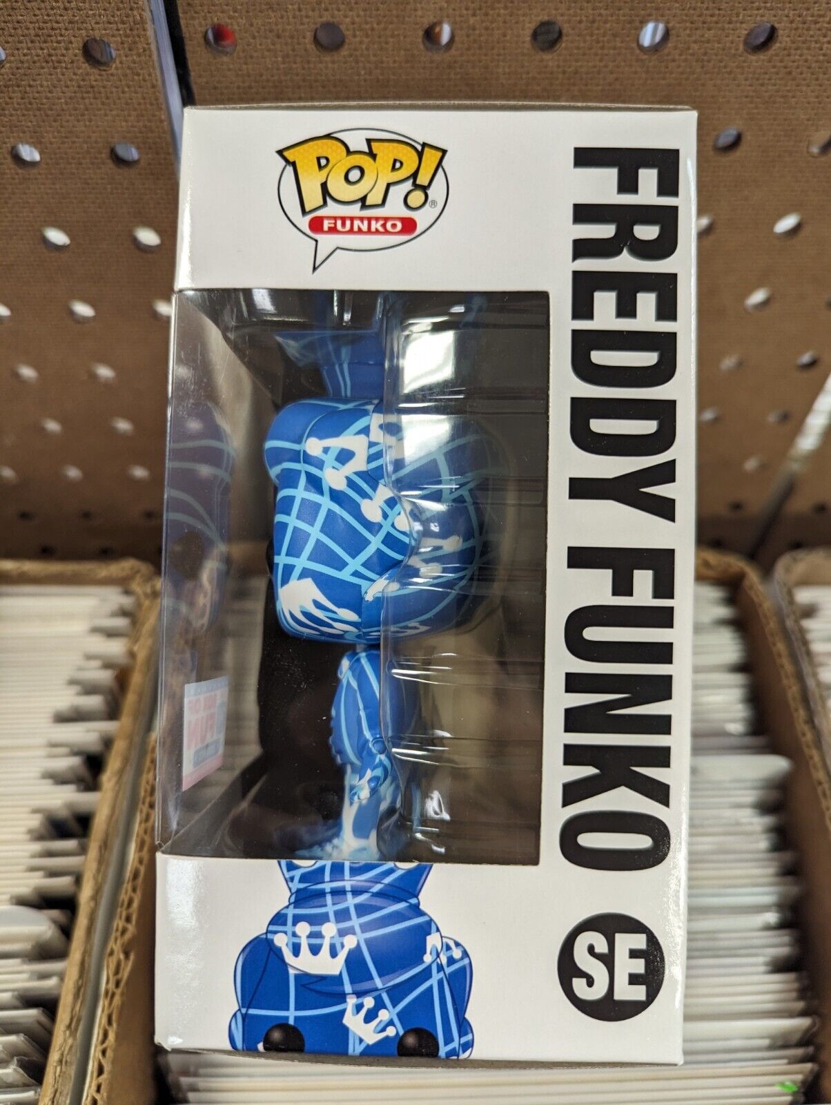 Funko Pop Freddy Funko SE Box Of Fun Blue White Stripes Art Series