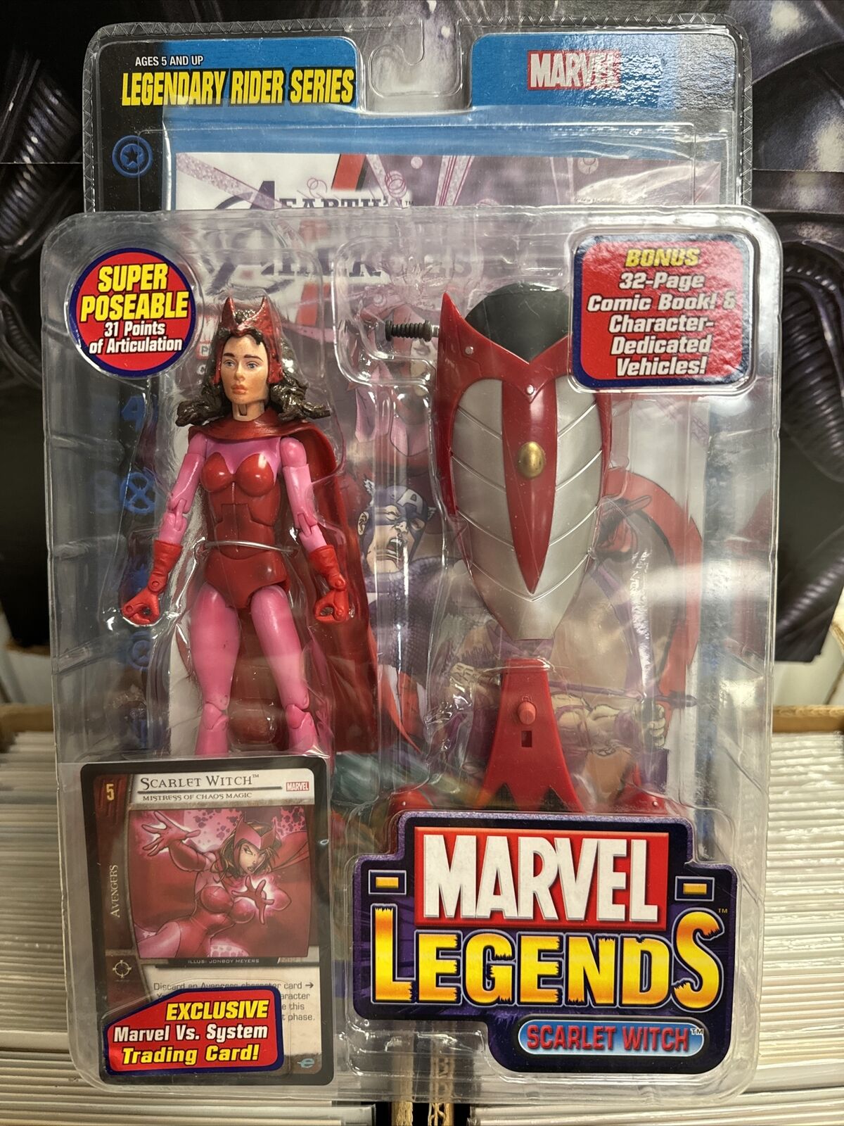 Marvel Legends Scarlet Witch Legendary Rider Series Toy Biz Sealed