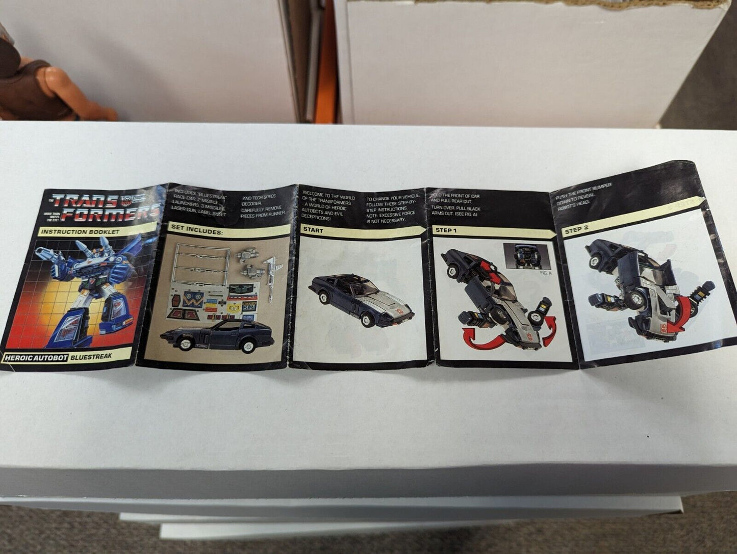 Transformers Bluestreak Instruction Booklet Only 1984