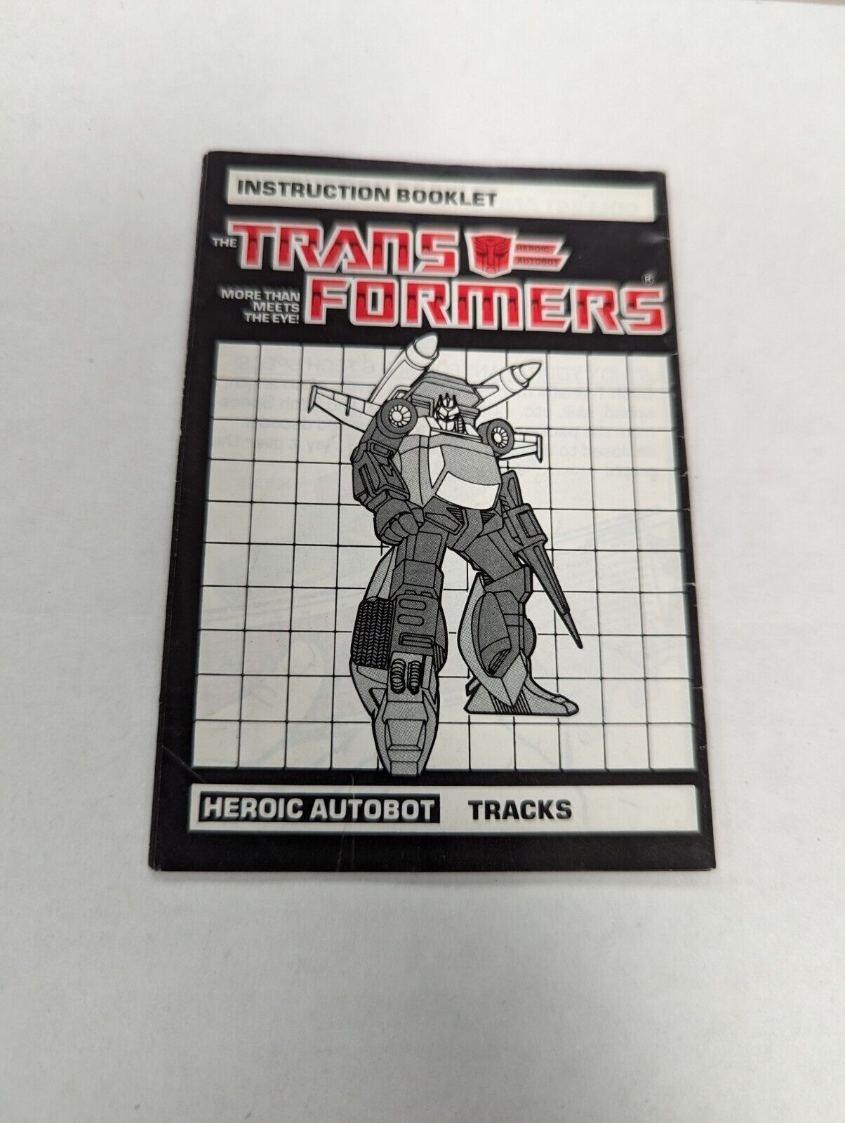 Transformers Tracks Instruction Booklet Only 1985