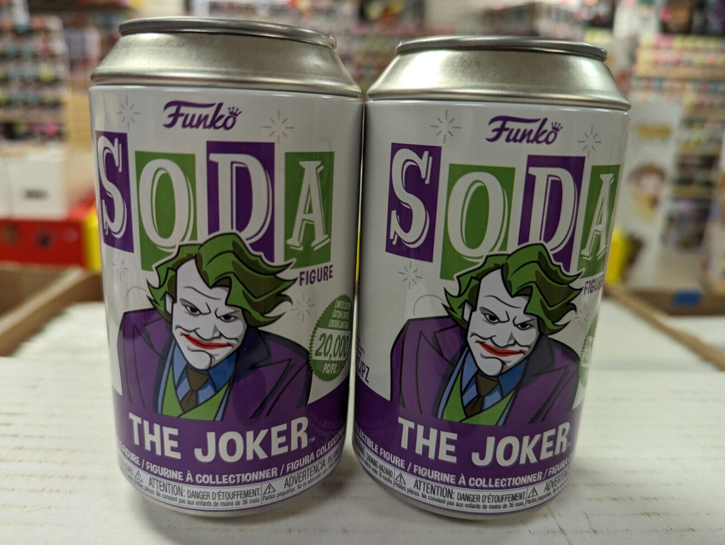Funko Soda Set Joker Common 1/17000 and Bank Robber Chase 1/3000