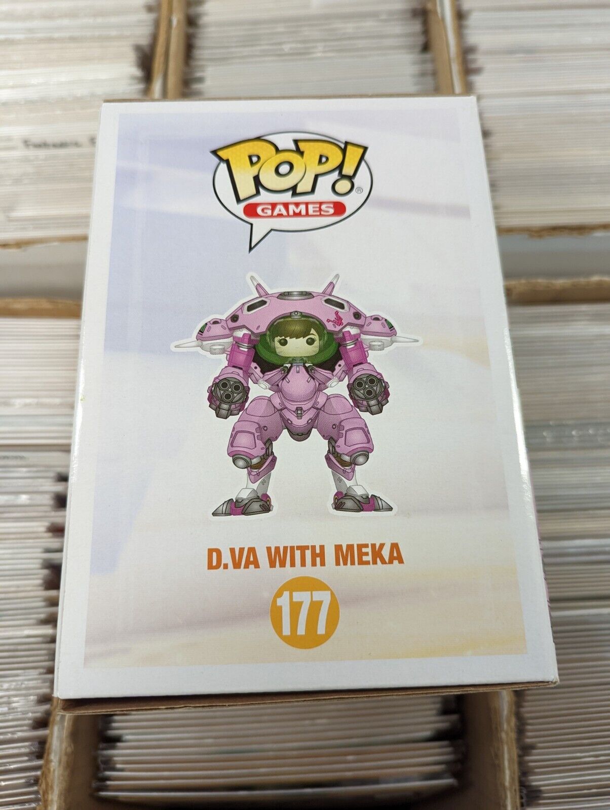 Funko Pop D.Va With Meka 177 Carbon Fiber Blizzard Exclusive MISSING STICKER