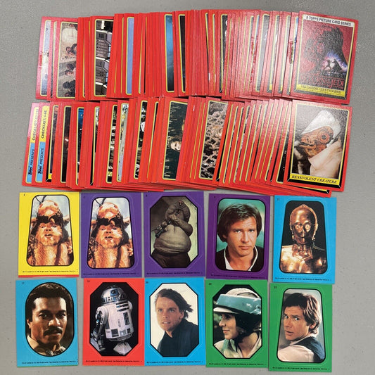 Star Wars Return Of The Jedi Trading Card Complete Set 1-132 + 10 stickers 1983