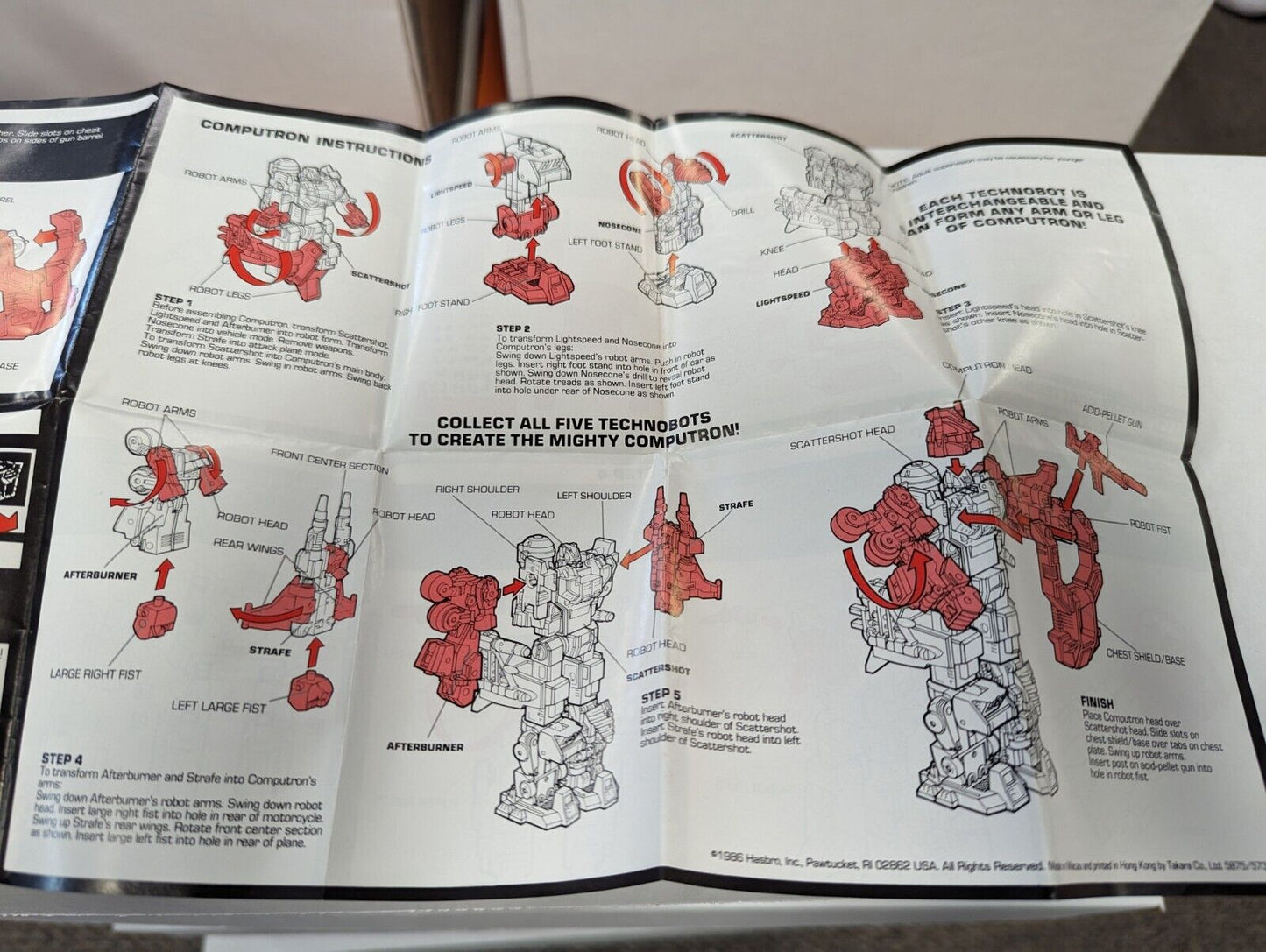 Transformers Scattershot Instruction Booklet Only 1986