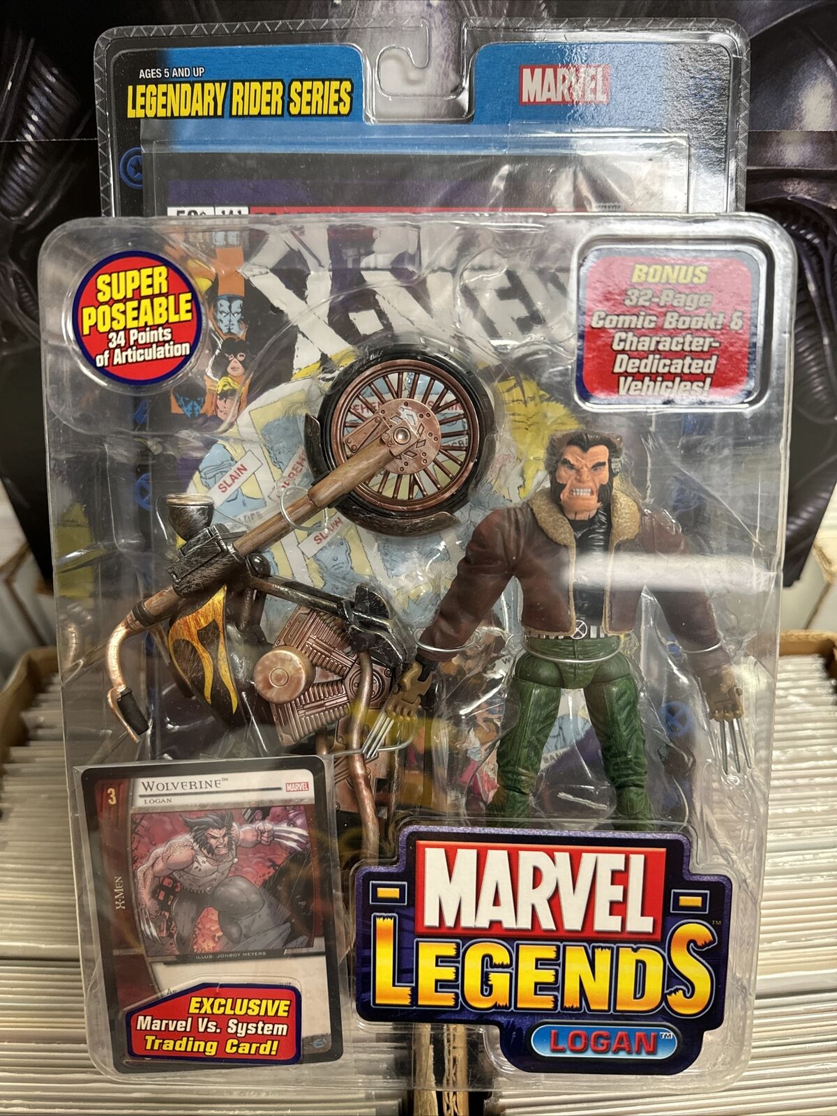 Marvel Legends Logan Action Figure Legendary Rider Series Toy Biz Sealed