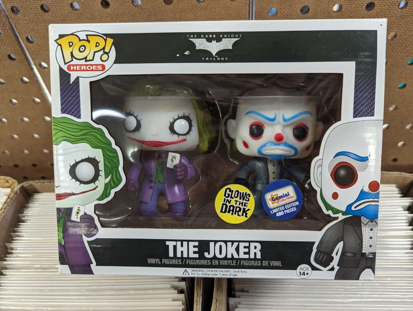 Funko Pop The Joker & Bank Robber Joker Two Pack Glow Gemini Collectibles LE 480