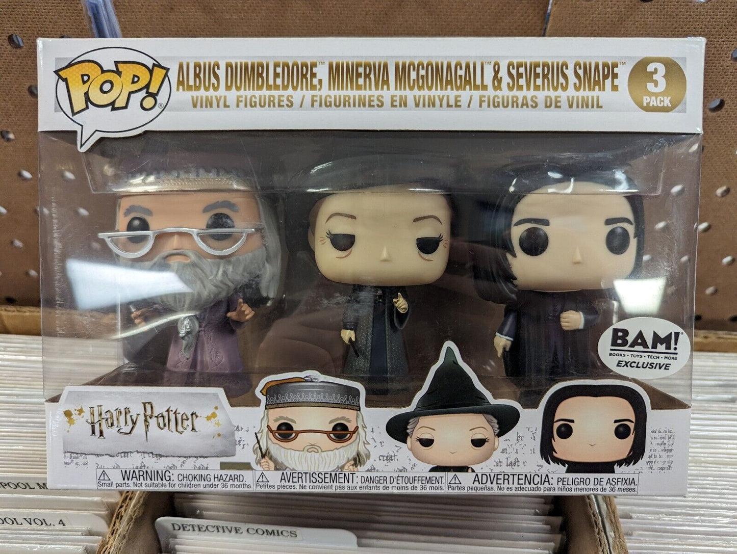 Funko Pop Albus Dumbledore Minerva McGonagall & Severus Snape 3 Pack BAM
