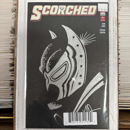 Scorched 6 Black Sketch Cover Dynamic Forces Exc. Ken Haeser Remark And Sig COA