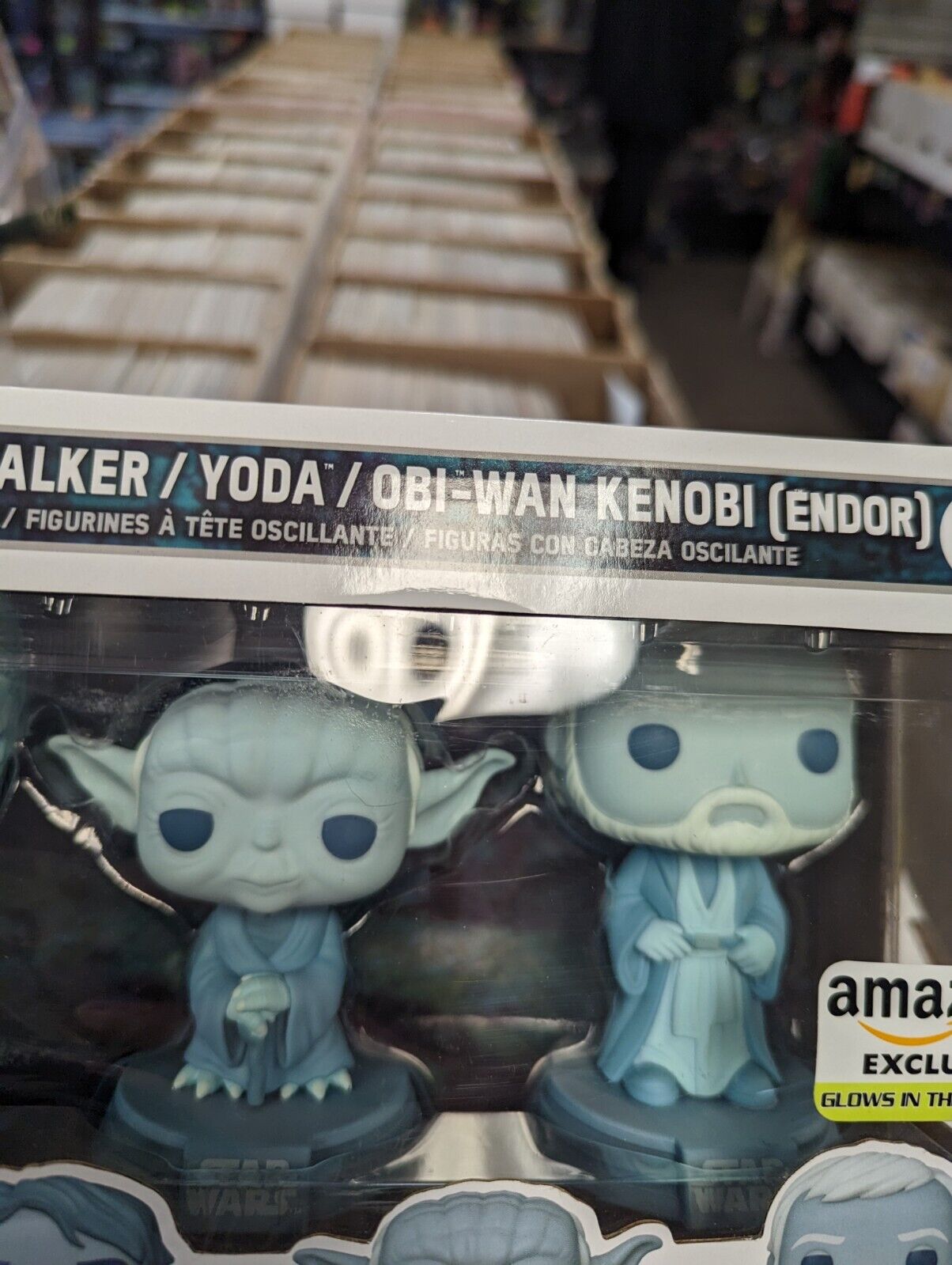 Funko Pop Anakin Skywalker Yoda Obi-Wan Kenobi Endor 3 Pack Amazon Exclusive