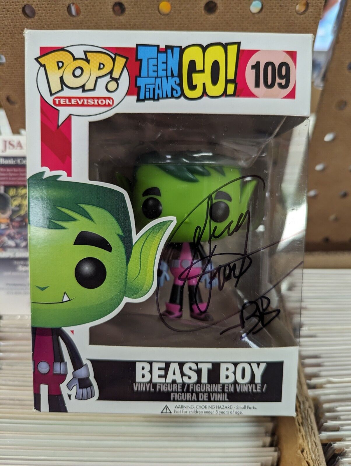 Funko Pop Beast Boy 109 Teen Titans Signed Greg Cipes With JSA COA