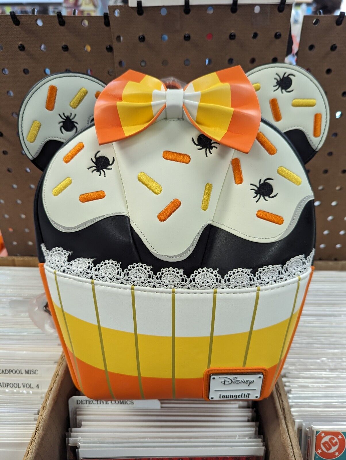 Loungefly Minnie Mouse Candy Corn Cupcake Glow In The Dark Backpack