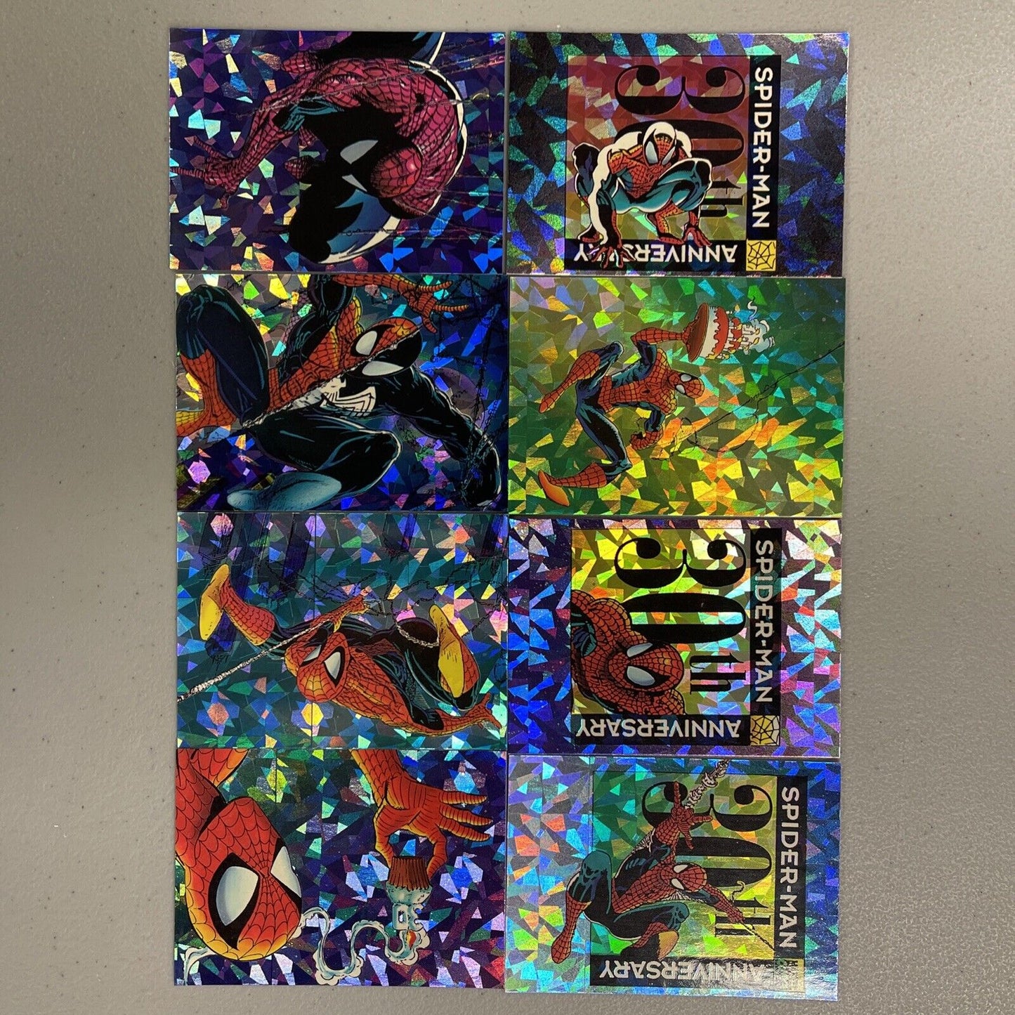 Marvel Spider Man Trading Card Set Mcfarlane 1992 30 Years Prism Set