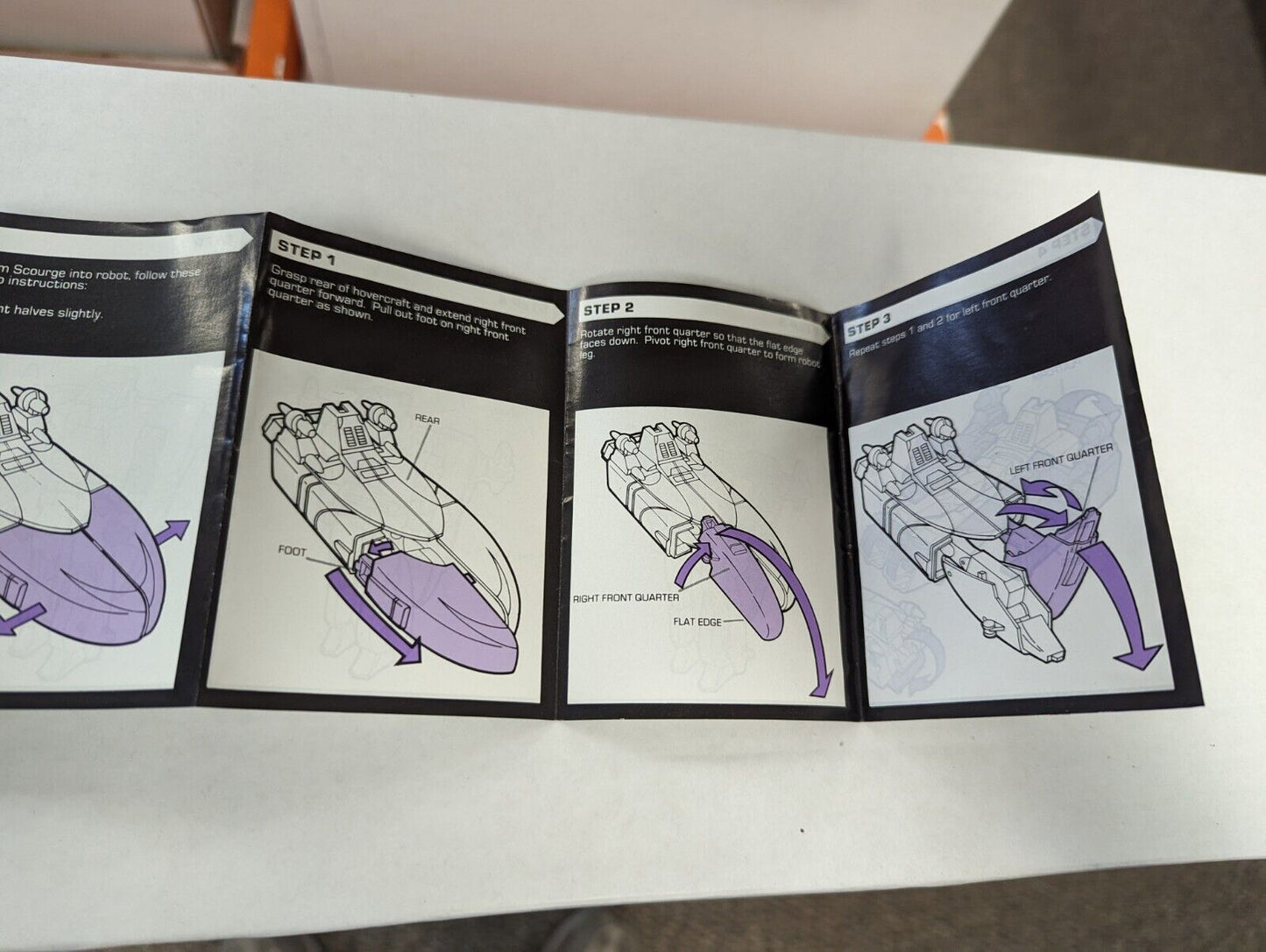 Transformers Scourge Instruction Booklet Only 1986
