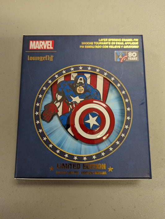 Loungefly Captain America Limited Edition Layer Spinning Enamel Pin