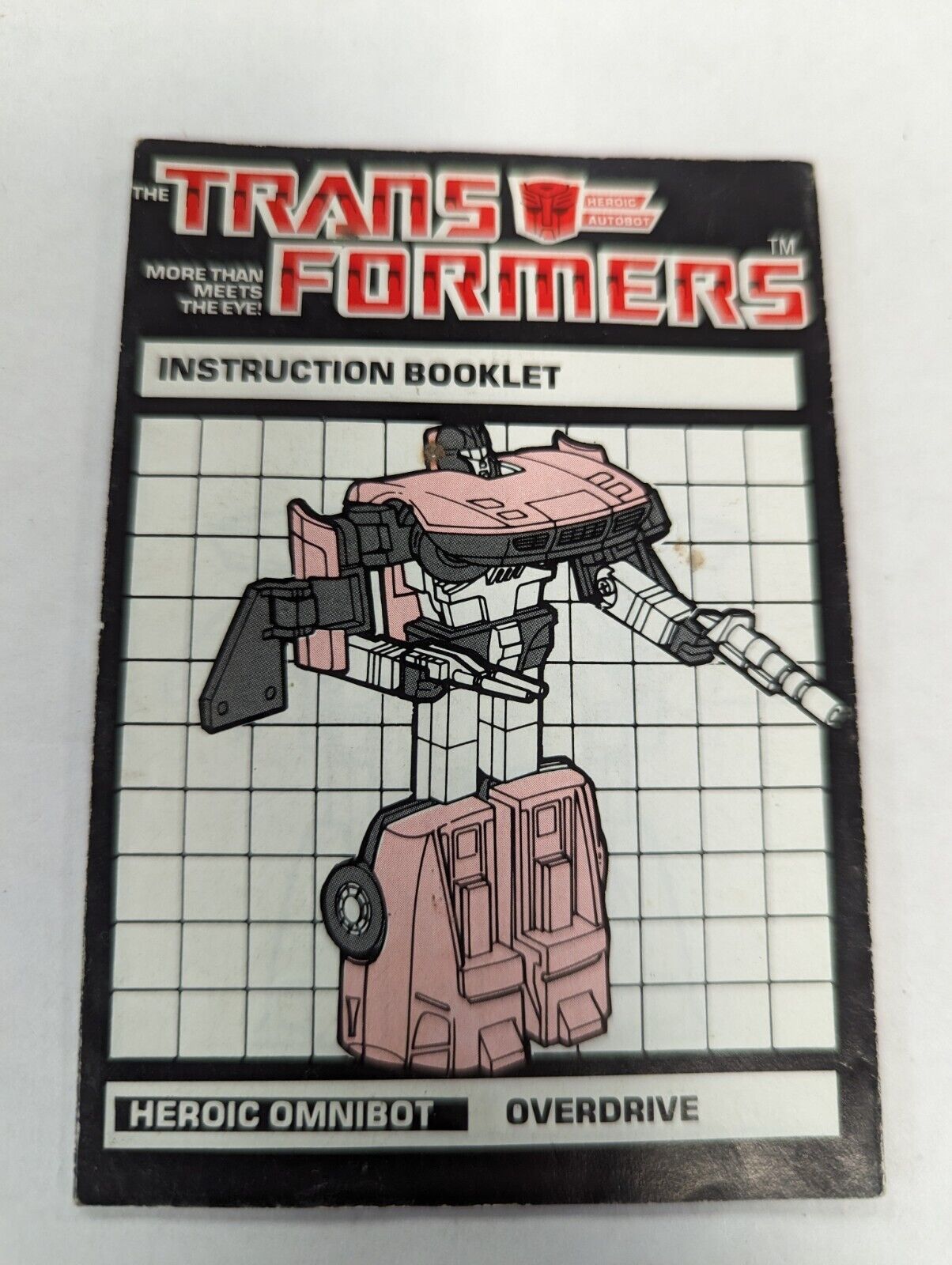 Transformers Overdrive Instruction Booklet Only 1984