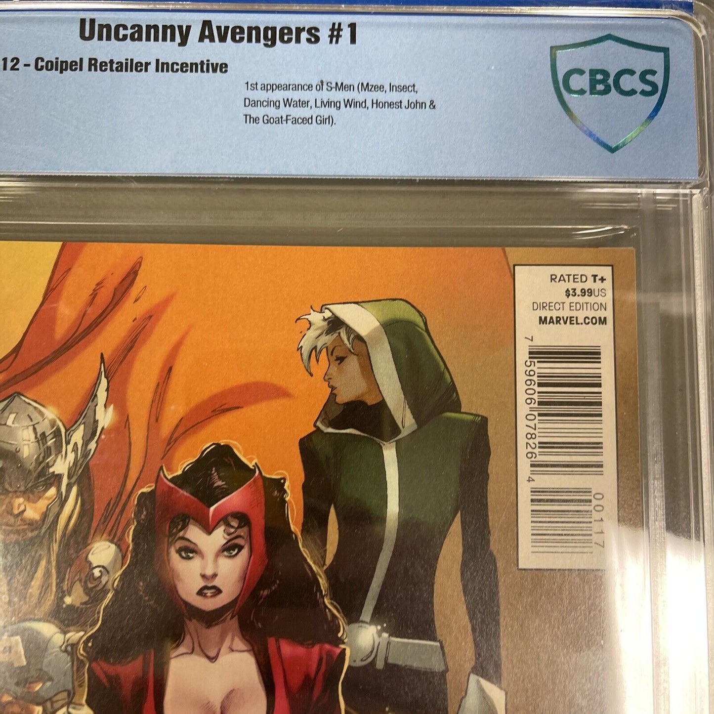 Uncanny Avengers 1 CBCS 9.4 1:100 Coipel Cover Thor Scarlet Witch Marvel Comics