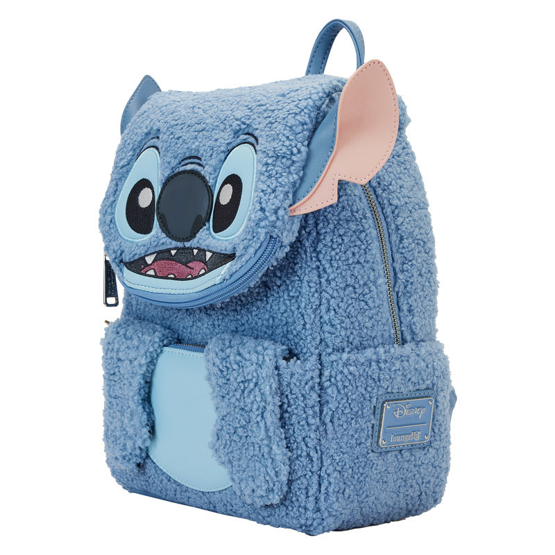Loungefly Stitch Plush Sherpa Cosplay Mini Backpack
